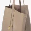 Large Chloé Spin tote bag in grained leather Large Chloé Spin tote bag in grained leather