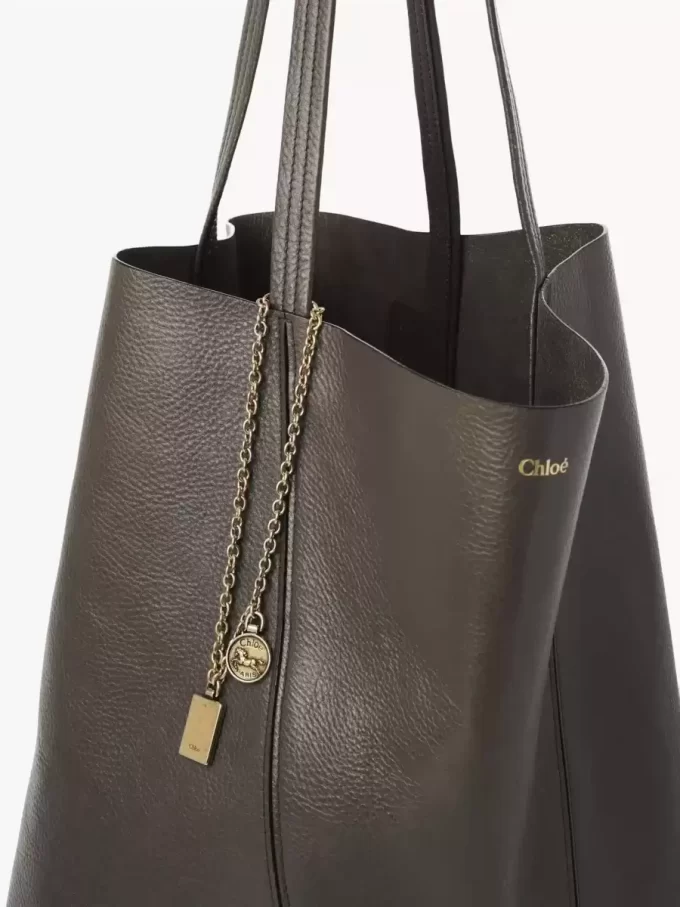 Large Chloé Spin tote bag in grained leather