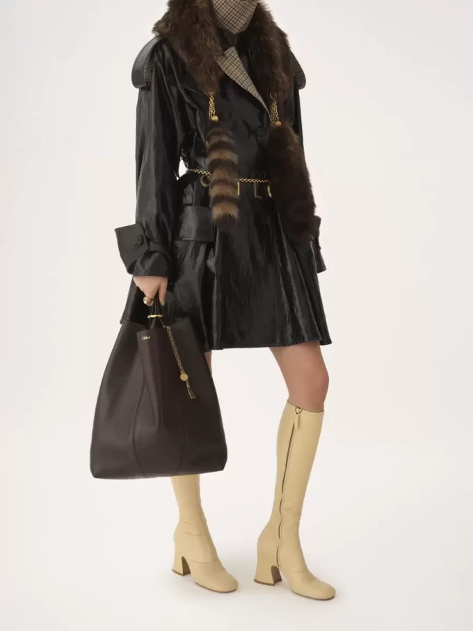 Large Chloé Spin tote bag in grained leather