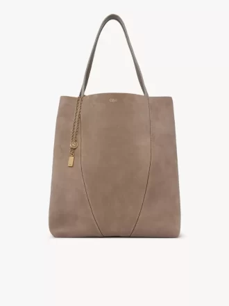 Large Chloé Spin tote bag in suede leather