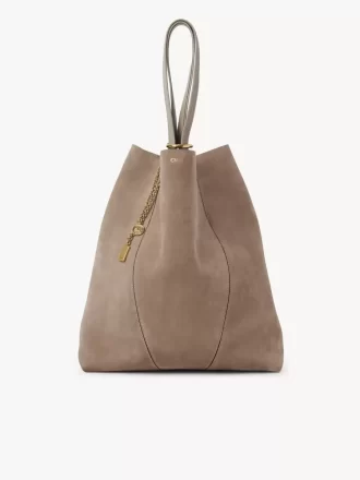 Large Chloé Spin tote bag in suede leather