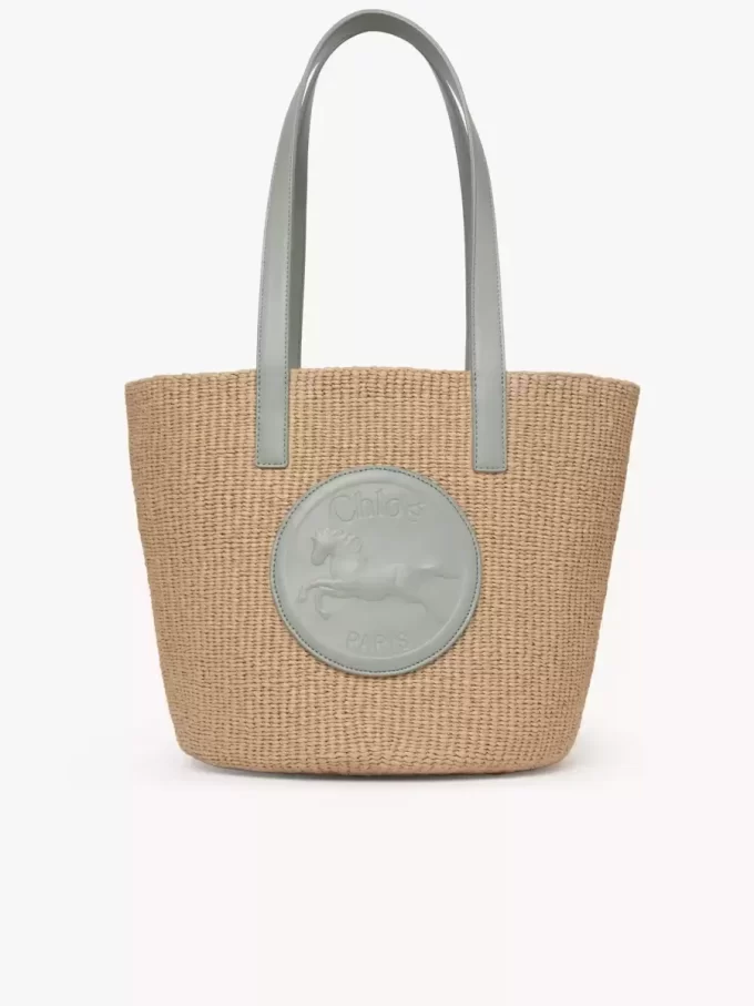 Large Horse Medal basket in natural fibers