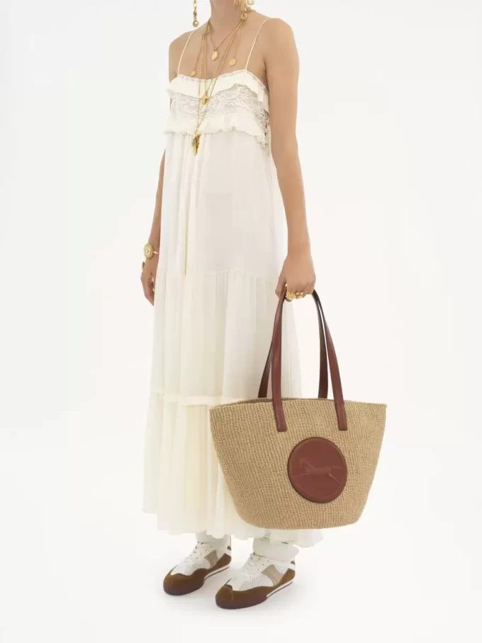 Large Horse Medal Basket in natural fibers