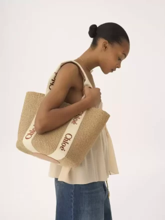 Large Woody basket in natural fibers