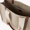 Large Woody tote bag in linen