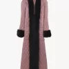 Long hybrid coat in technical satin