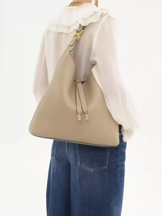 Marcie hobo bag in grained leather