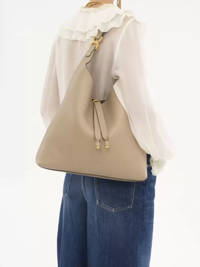 Marcie hobo bag in grained leather