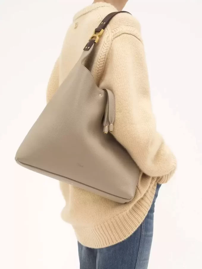 Marcie hobo bag in grained leather