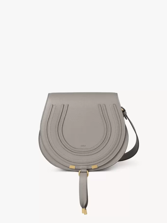 Marcie saddle bag in grained leather