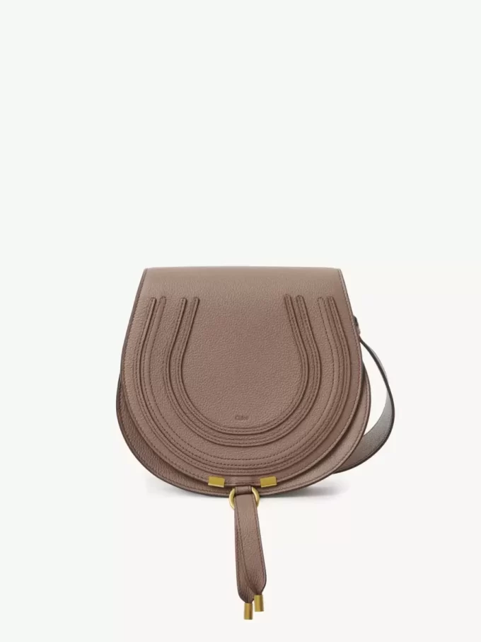 Marcie saddle bag in grained leather