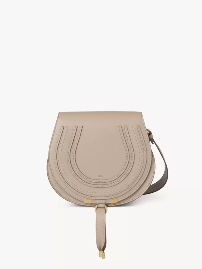 Marcie saddle bag in grained leather