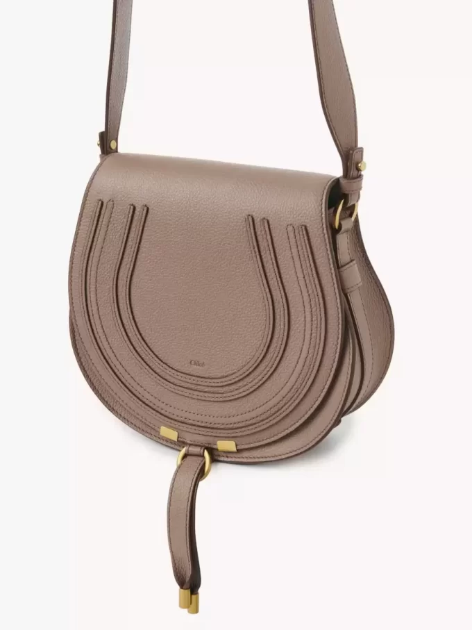 Marcie saddle bag in grained leather