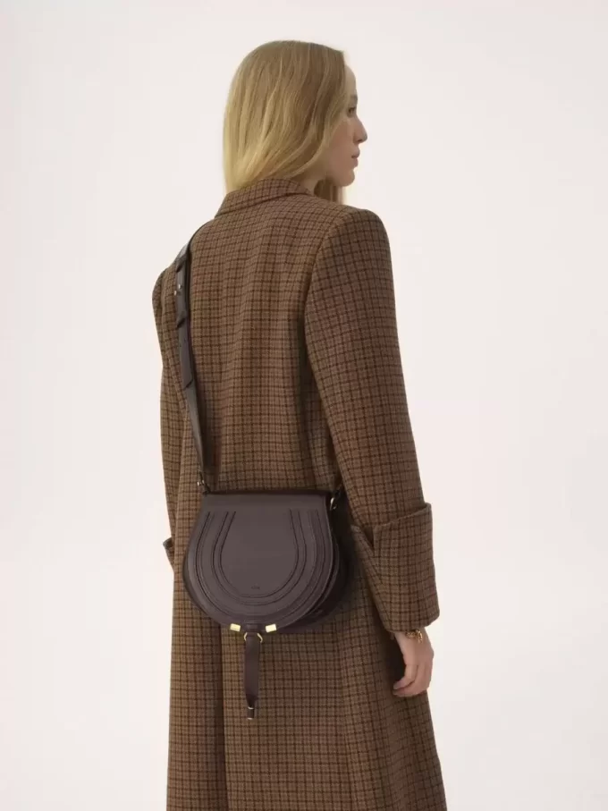 Marcie saddle bag in shiny leather