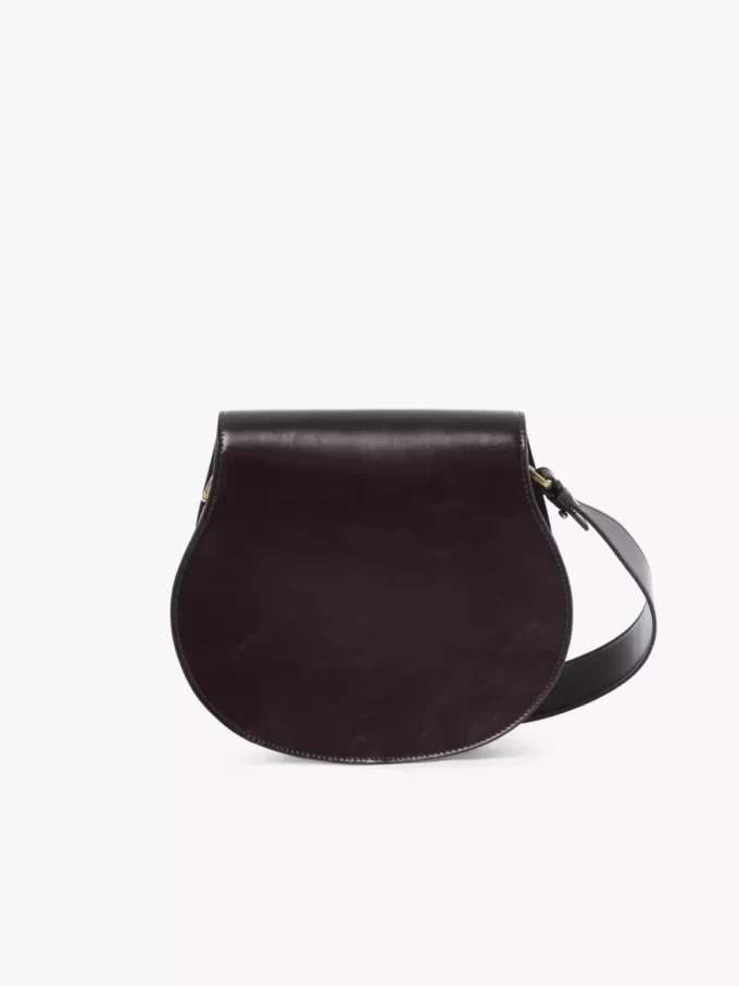 Marcie saddle bag in shiny leather