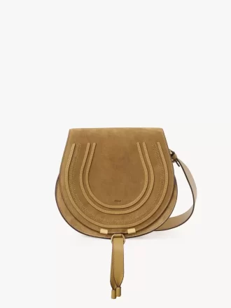 Marcie saddle bag in suede leather