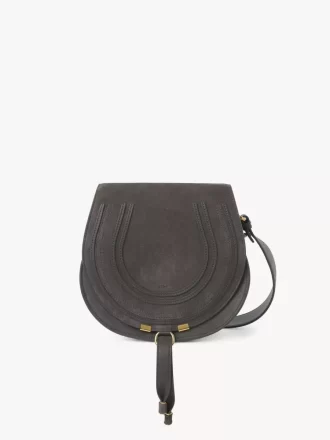 Marcie saddle bag in suede leather