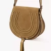 Marcie saddle bag in suede leather