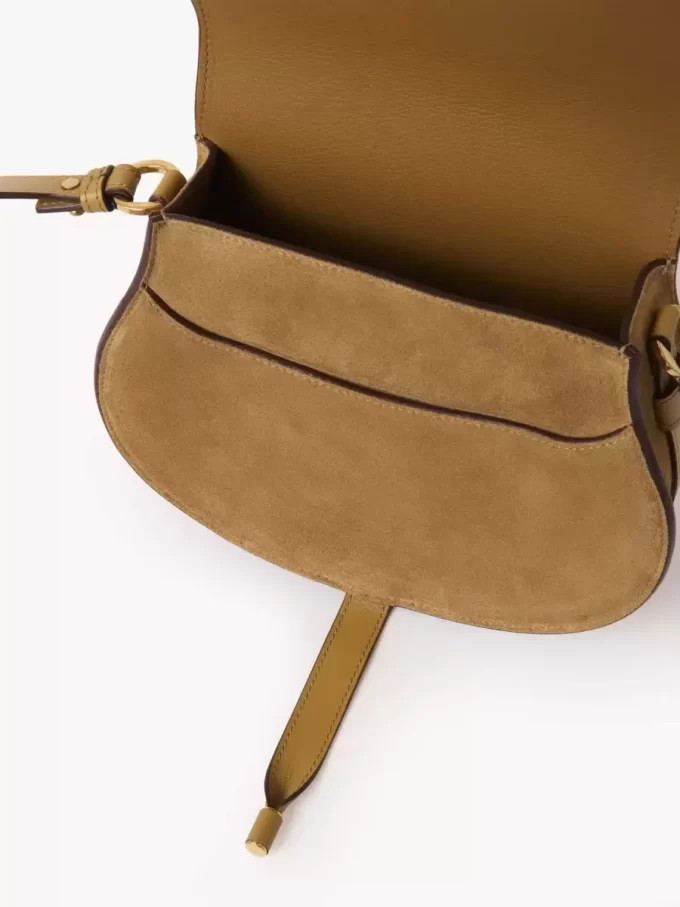 Marcie saddle bag in suede leather