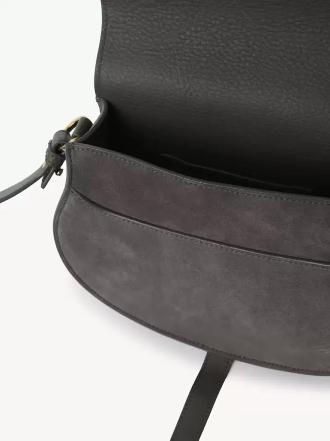 Marcie saddle bag in suede leather
