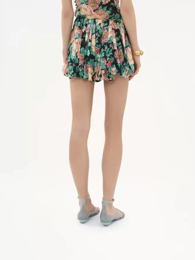 Mini bloomer shorts in silk charmeuse