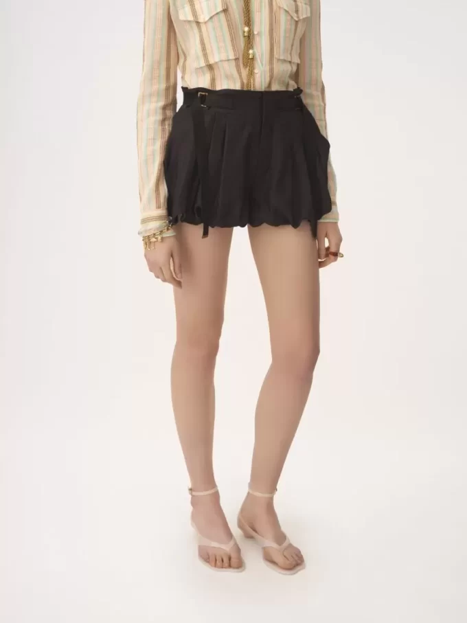 Mini bloomer shorts in washed silk habotai Mini bloomer shorts in washed silk habotai