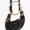Mini Bracelet Hobo bag in grained leather