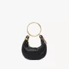 Mini Bracelet Hobo bag in grained leather