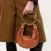 Mini Bracelet Hobo bag in grained leather