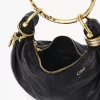 Mini Bracelet Hobo bag in grained leather