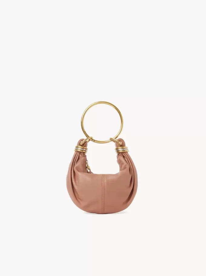 Mini Bracelet Hobo bag in grained leather