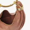 Mini Bracelet Hobo bag in grained leather