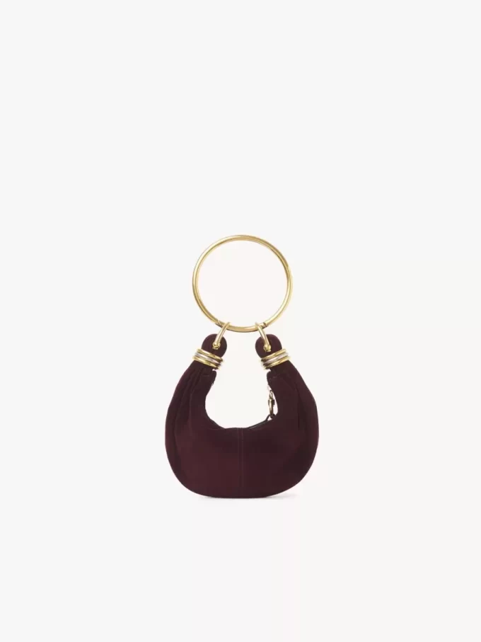 Mini Bracelet Hobo bag in suede leather