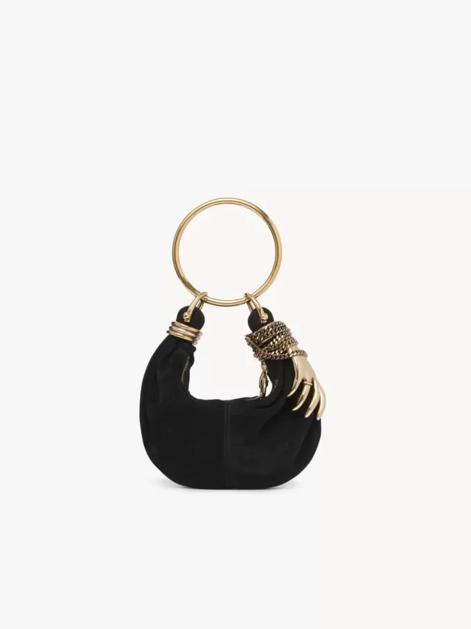 Mini Bracelet Hobo bag in suede leather