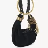 Mini Bracelet Hobo bag in suede leather