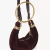 Mini Bracelet Hobo bag in suede leather