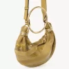 Mini Bracelet Hobo bag in suede leather & snakeskin
