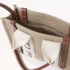 Mini Woody tote bag in linen