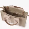 Mini Woody tote bag in linen