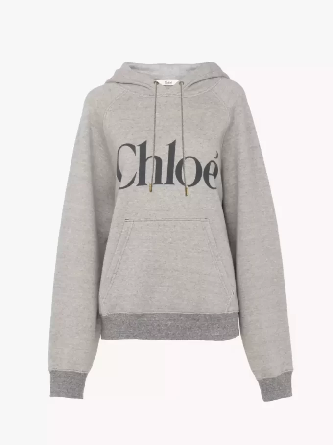 Oversized logo hoodie in a cotton fleece mix