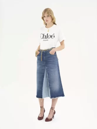 Oversized logo T-shirt in cotton jersey