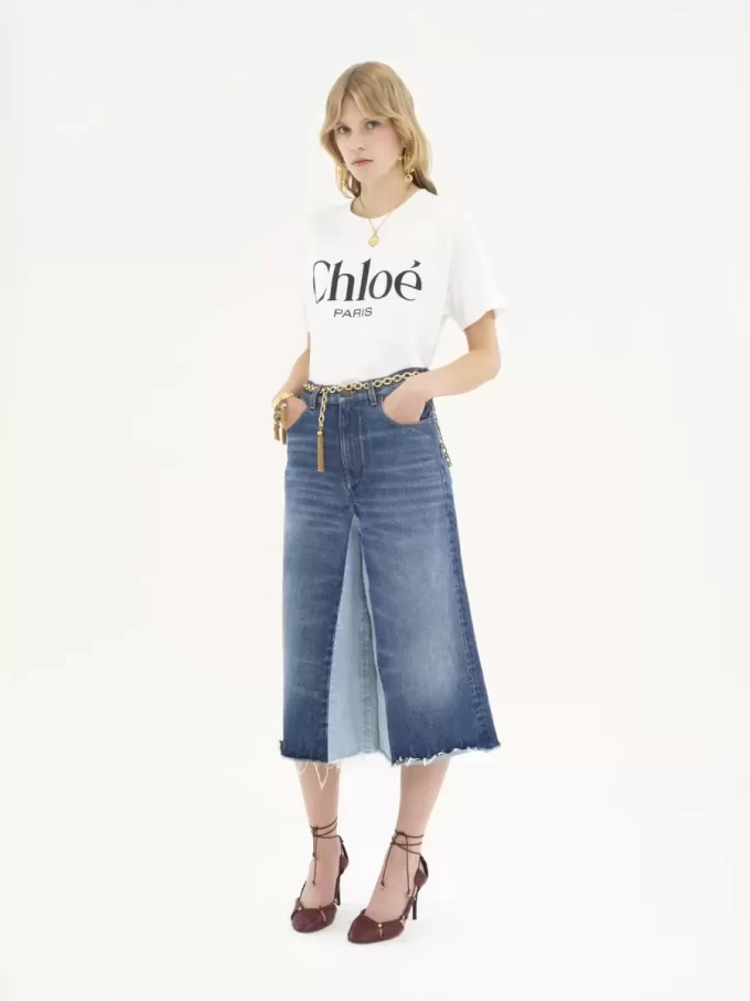 Oversized logo T-shirt in cotton jersey