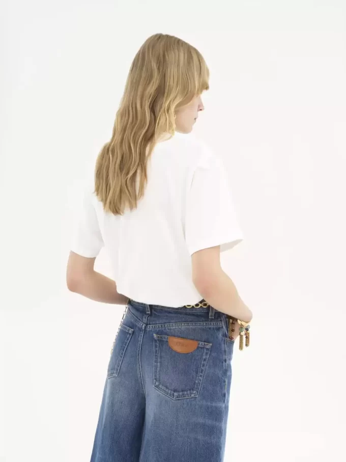 Oversized logo T-shirt in cotton jersey