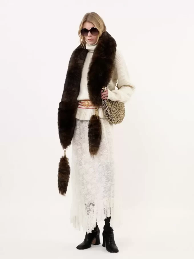 Oversized logo turtleneck sweater in a wool & mohair knit