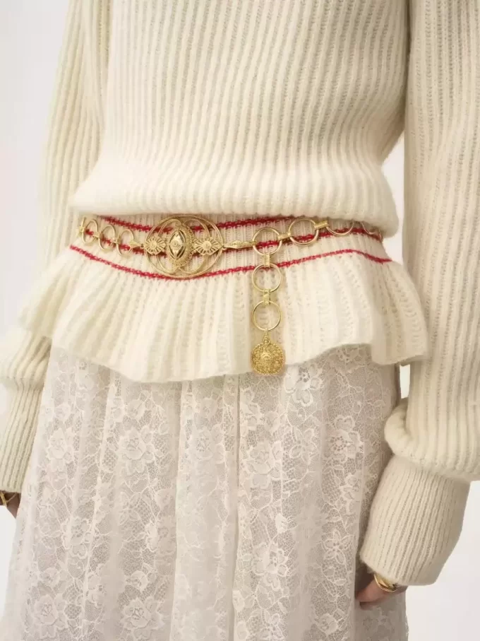 Oversized logo turtleneck sweater in a wool & mohair knit