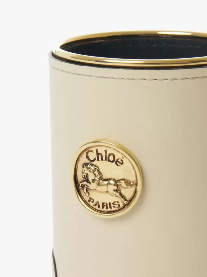 Perfume case in shiny leather