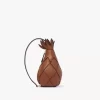Pineapple shoulder bag in grained leather