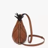 Pineapple shoulder bag in grained leather