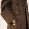 Riding coat in houndstooth wool