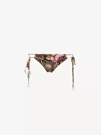 Rose-print bikini bottoms
